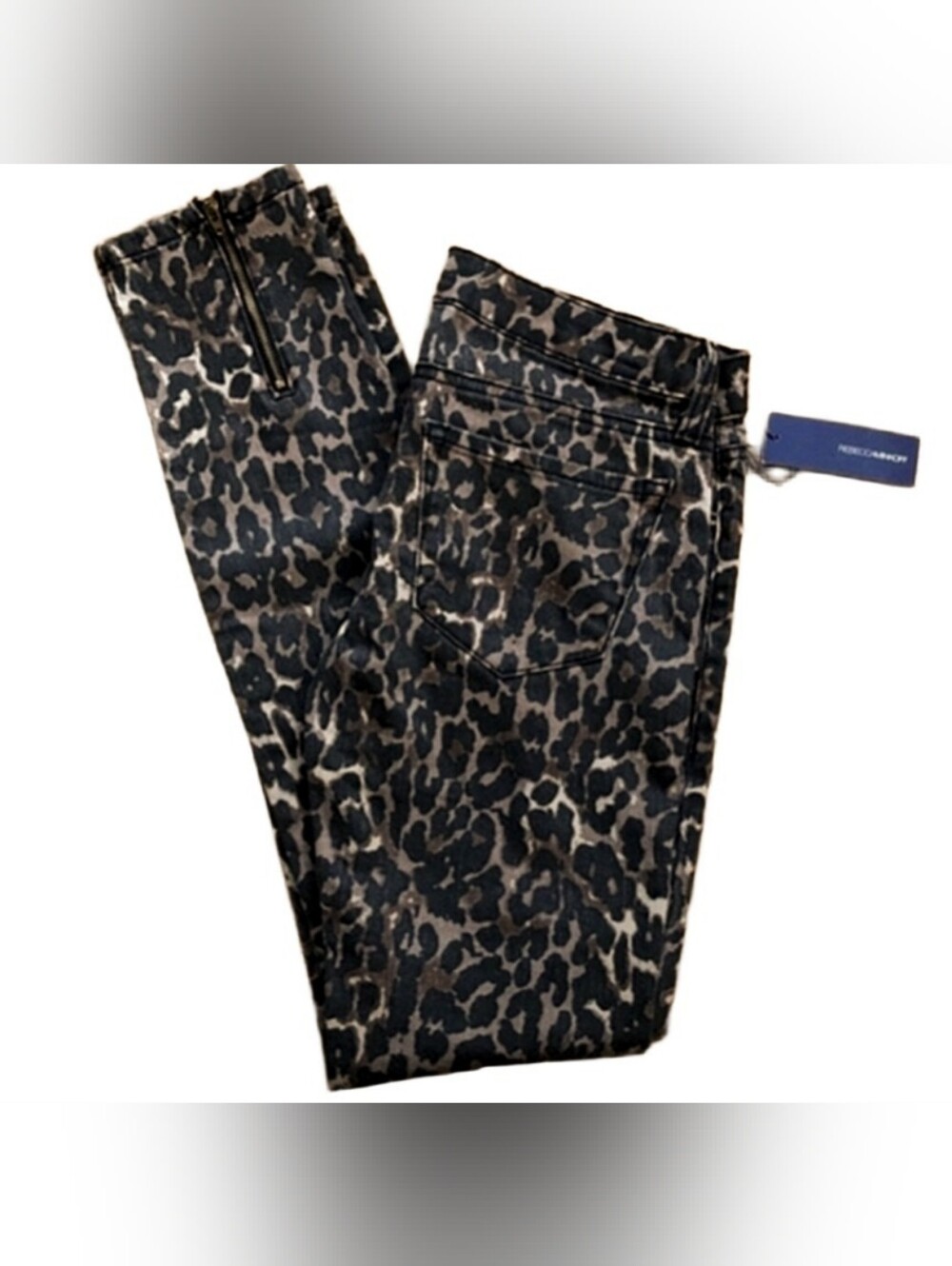 NWT Rebecca Minkoff Thompson Low Rise Skinny Jeans Leopard Print - Size 2